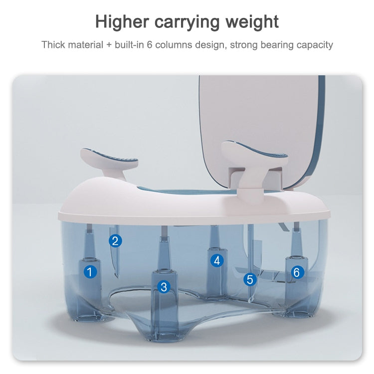 Children Toilet Baby Girl Baby Boy Potty Toilet Seat(Dark blue PU Cushion + Cleaning Bag) by bashfashion