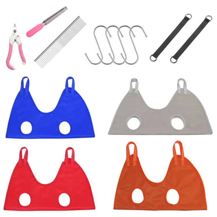 Small & Medium Pet Grooming Polyester Hanging Hammock With Trimming Tool, Size:L(Orange) by bashfashion