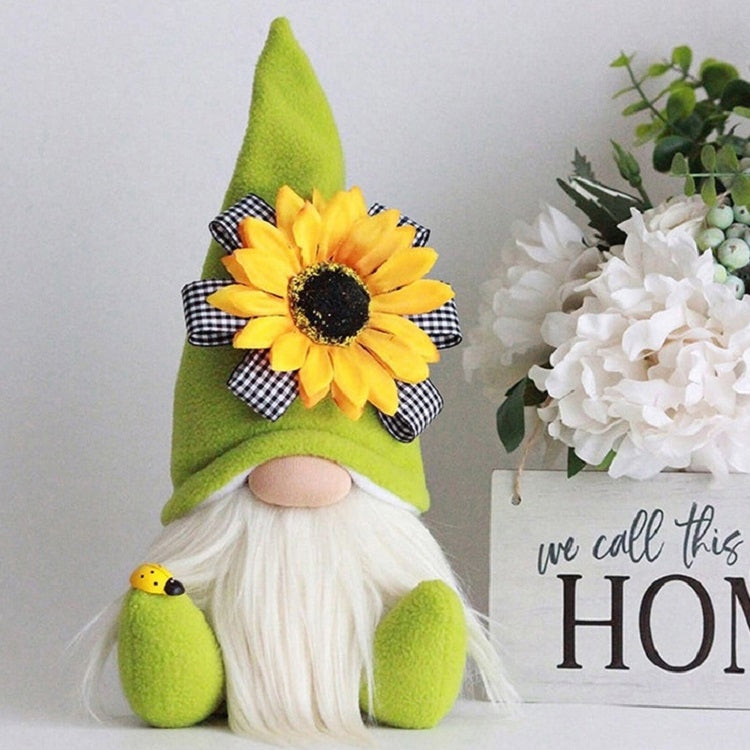 Sunflower Faceless Doll Ornaments Green by bashfashion