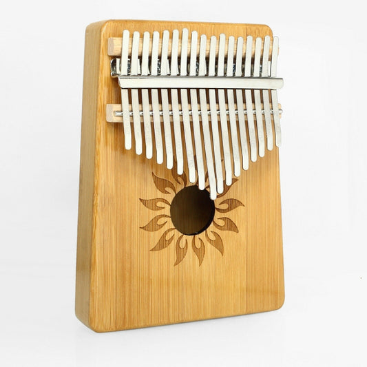 17-tone Kalimba Portable Thumb Piano, Style:Nan Bamboo-Sun God by bashfashion