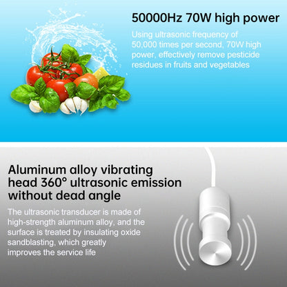 JeKen CE-9600 Household Ultrasonic Cleaner Vegetable Washing Glasses Watch Jewelry Cleaner(EU Plug) by JeKen