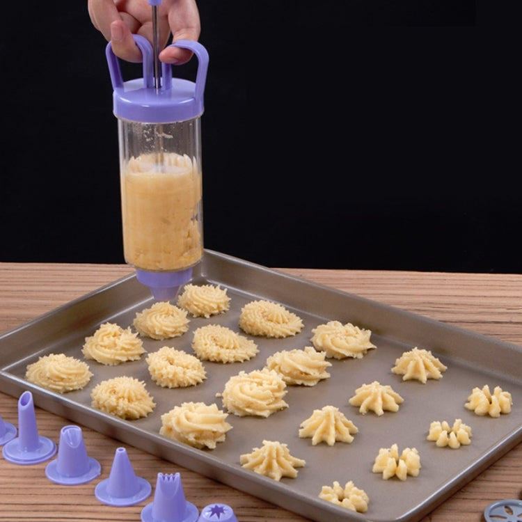 Cookie Gun + 8 Mouth + 10 Flower Piece Set Biscuit Mold Squeeze Cream Baking Tool by bashfashion
