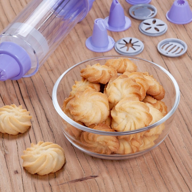 Cookie Gun + 8 Mouth + 10 Flower Piece Set Biscuit Mold Squeeze Cream Baking Tool by bashfashion