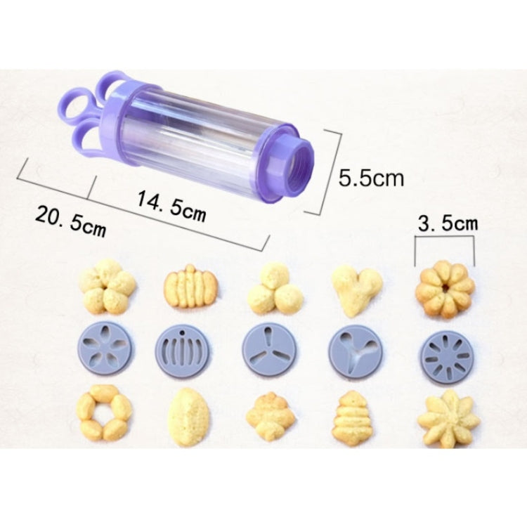 Cookie Gun + 8 Mouth + 10 Flower Piece Set Biscuit Mold Squeeze Cream Baking Tool by bashfashion