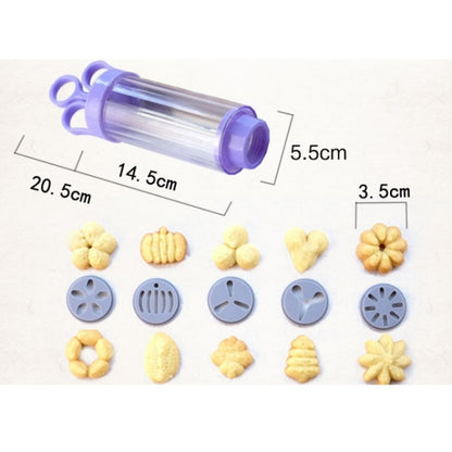 Cookie Gun + 8 Mouth + 10 Flower Piece Set Biscuit Mold Squeeze Cream Baking Tool by bashfashion