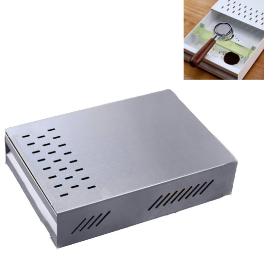 Stainless Steel Drawer Type Coffee Grounds Box Coffee Machine Supporting Equipment(Steel Color) by bashfashion