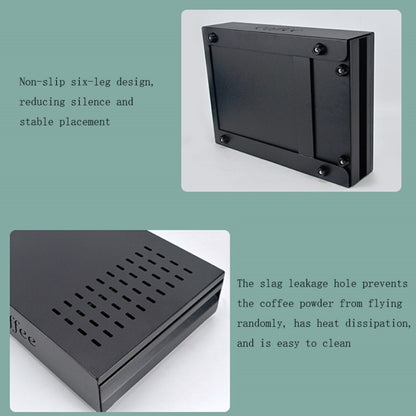 Stainless Steel Drawer Type Coffee Grounds Box Coffee Machine Supporting Equipment(White) by bashfashion