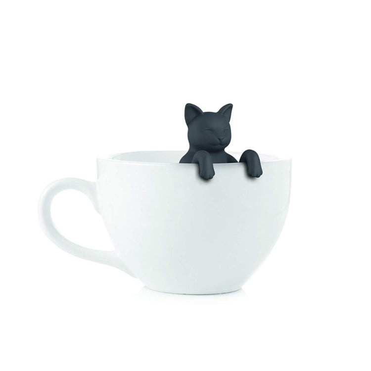 Silicone Kitten Tea Maker Tea Leak(Gray) by bashfashion