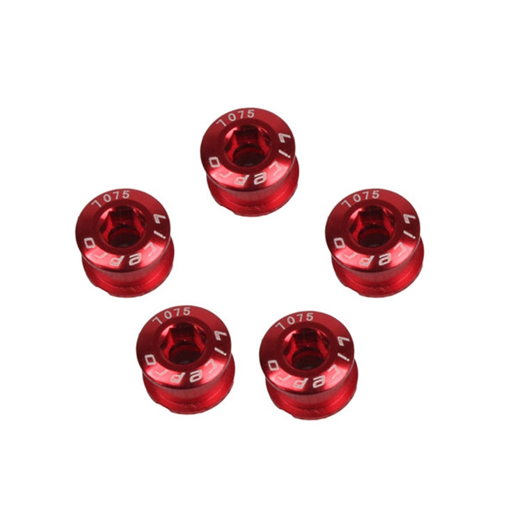 5 PCS Litepro Mountain Bike Bicycle Plate Nail Sprocket Plate Screw Folding Bike Modified Single Plate Nail(Red) by Litepro