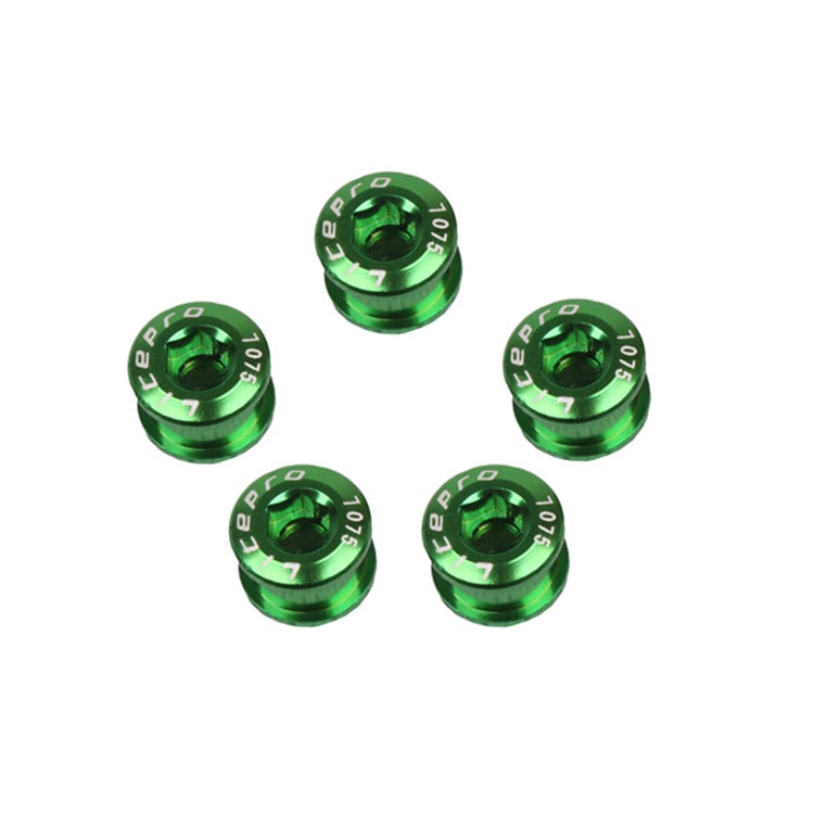 5 PCS Litepro Mountain Bike Bicycle Plate Nail Sprocket Plate Screw Folding Bike Modified Single Plate Nail(Green) by Litepro