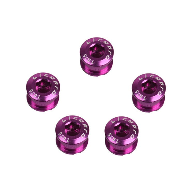 5 PCS Litepro Mountain Bike Bicycle Plate Nail Sprocket Plate Screw Folding Bike Modified Single Plate Nail(Purple) by Litepro