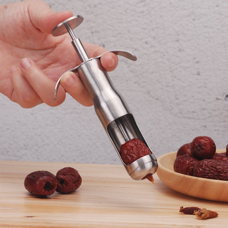Stainless Steel Red Date Pitting Device Cherry Fruit Coring Device, Specification: Small by bashfashion