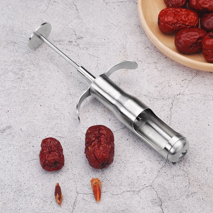 Stainless Steel Red Date Pitting Device Cherry Fruit Coring Device, Specification: Large by bashfashion