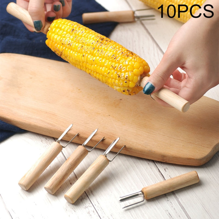 10 PCS Corn Fork Corn Roast Needle Moxa Extender Corn Plug Barbecue Tool Barbecue Fork by bashfashion