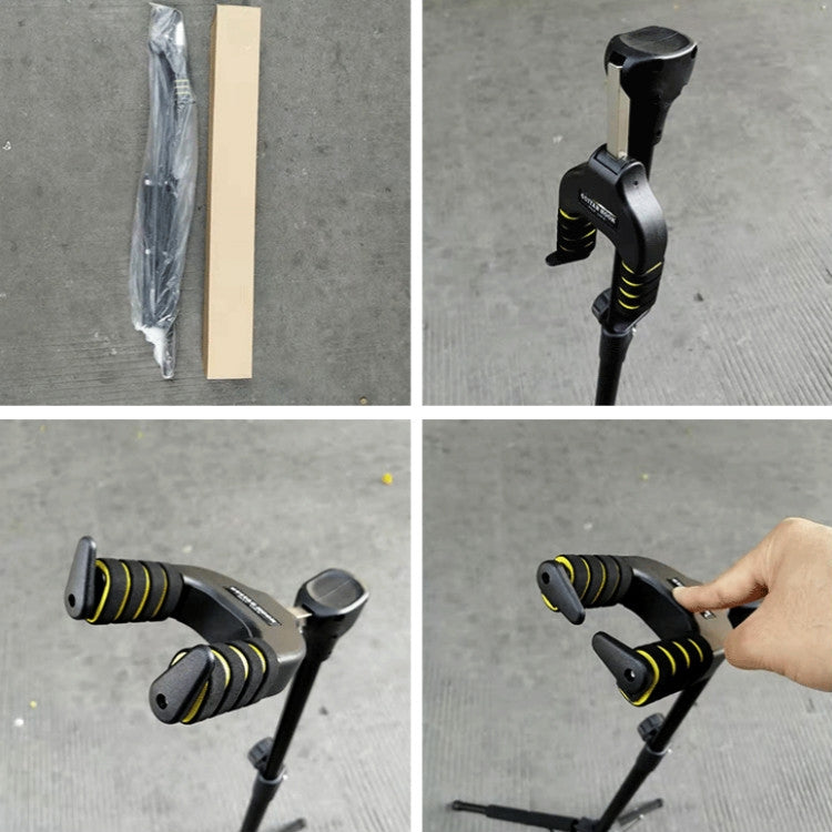 Gravity Self-locking Folding Vertical Pipa Bass Universal Guitar Stand by bashfashion