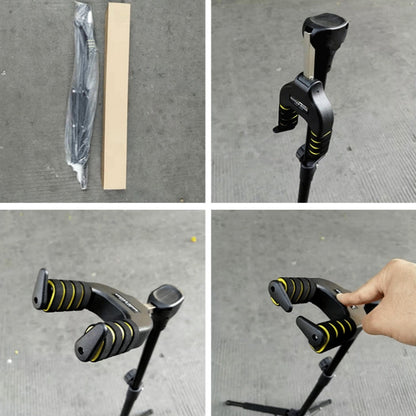 Gravity Self-locking Folding Vertical Pipa Bass Universal Guitar Stand by bashfashion