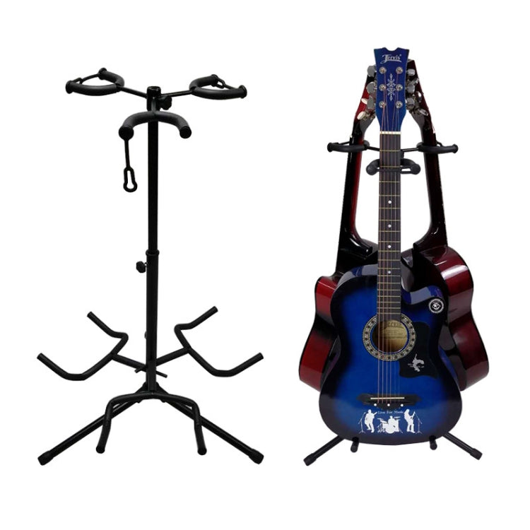 Tripod Three-head Height Adjustment Guitar Stand by bashfashion
