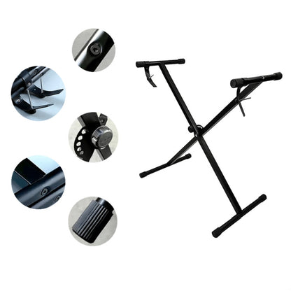 Single Tube X-shaped Electronic Organ Stand by bashfashion