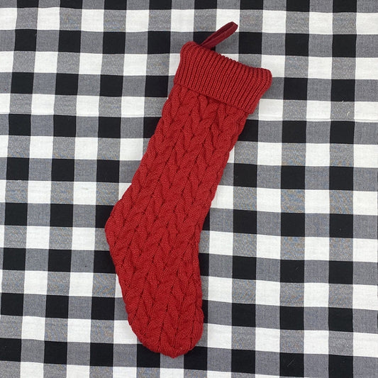 Knitted Woolen Gift Bags Christmas Socks Christmas Pendants Ornaments(Red) by bashfashion