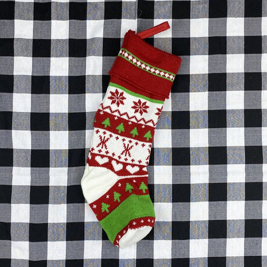 Christmas Decoration Christmas Woolen Socks Gift Bags Children Candy Bags(Red) by bashfashion