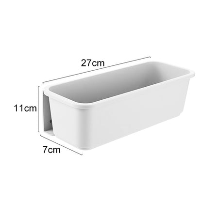 Wall-mounted Drawer Type Kitchen Spice Rack Perforation-free Household Cabinets & Kitchenware Storage Rack(White) by bashfashion