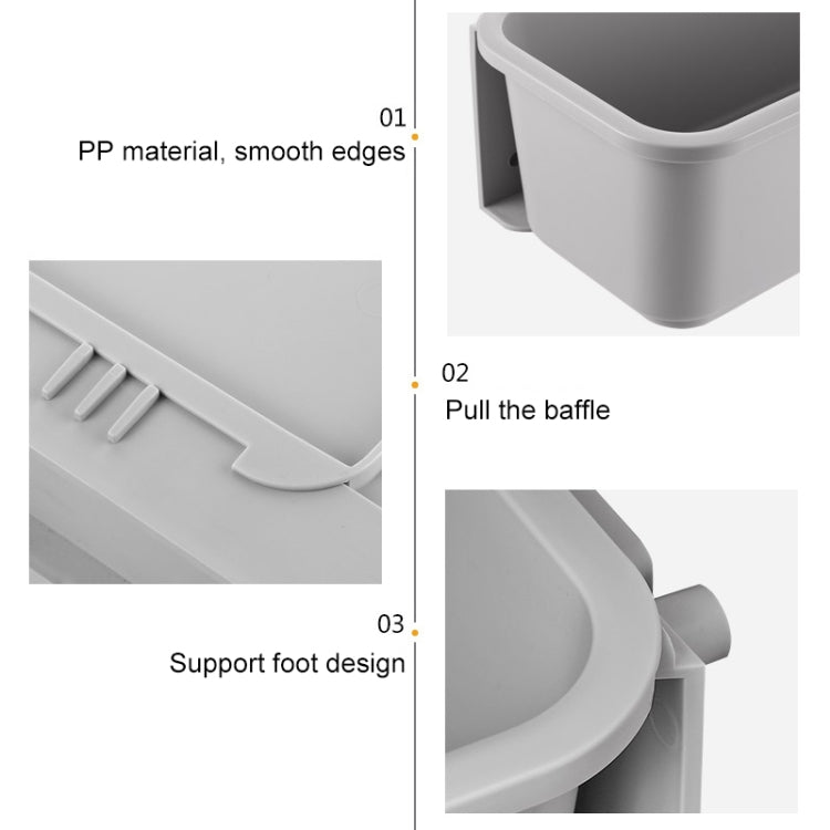 Wall-mounted Drawer Type Kitchen Spice Rack Perforation-free Household Cabinets & Kitchenware Storage Rack(White) by bashfashion