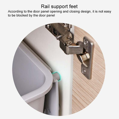 Wall-mounted Drawer Type Kitchen Spice Rack Perforation-free Household Cabinets & Kitchenware Storage Rack(White) by bashfashion