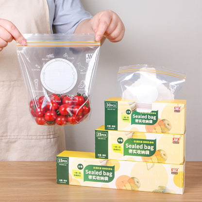 Sealed Bag Fresh Food Packaging Bag Household Thickened Refrigerator Storage Plastic Bag, Size: Small (30 Pieces / Set) by bashfashion