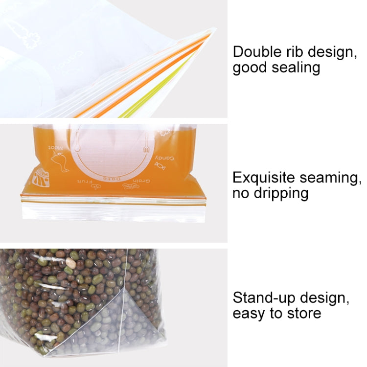 Sealed Bag Fresh Food Packaging Bag Household Thickened Refrigerator Storage Plastic Bag, Size: Medium (25 Pieces / Set) by bashfashion