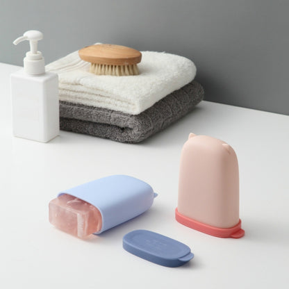 Portable Soap Box Sealed & Leak-proof Travel Products Personal Care Essential(Pink) by bashfashion