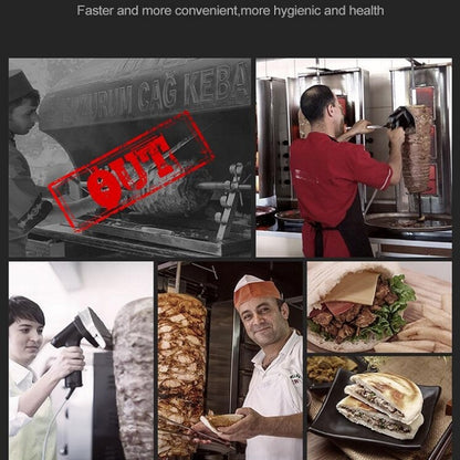 Electric Barbecue Slicing Machine Rechargeable Handheld Barbecue Slicing Knife CN Plug(Black) by bashfashion