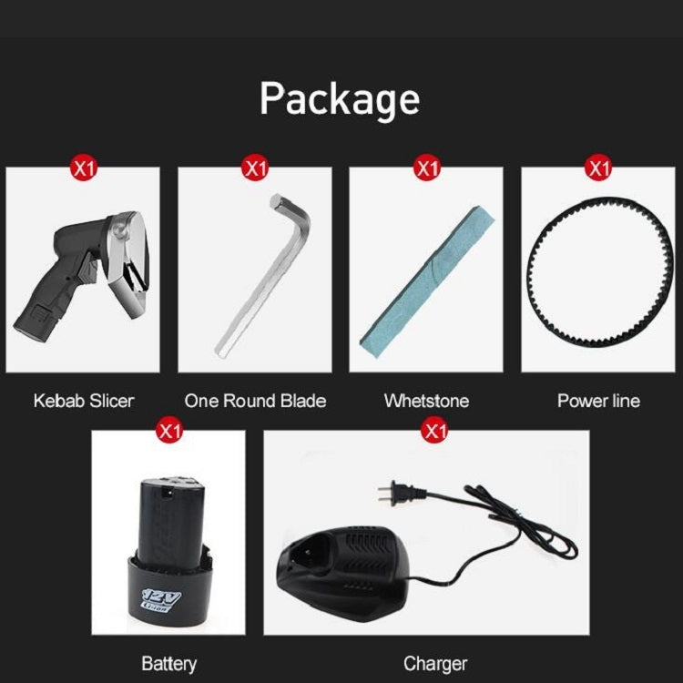 Electric Barbecue Slicing Machine Rechargeable Handheld Barbecue Slicing Knife CN Plug(Black) by bashfashion