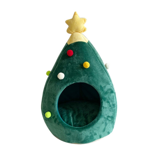 Christmas Tree Pet House Warm Winter Pet Supplies, Size:L by bashfashion