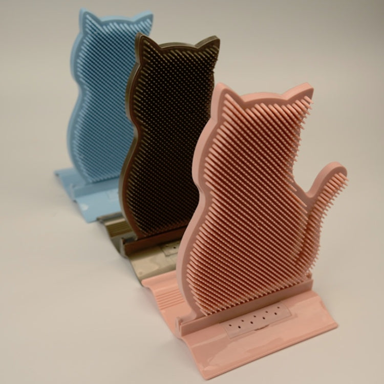 Fixed Door Seam Cat Rubbing Device Anti-itching & Hair Removal Massage Brush Pet Supplies(Brown) by bashfashion