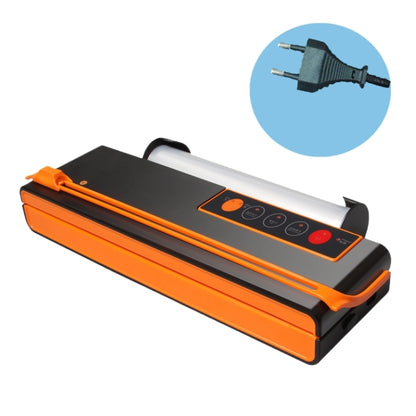 Household Food Machinery Vacuum Packaging Machine Nylon Composite Texture Vacuum Bag Sealing Machine, Style:EU Plug(SX-168 Black Orange) by bashfashion