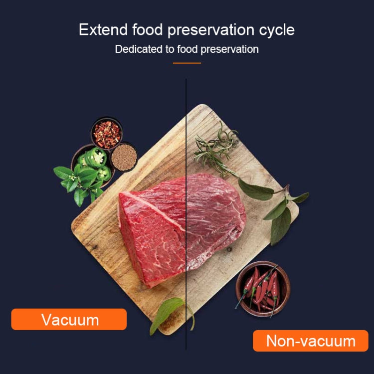 Household Food Machinery Vacuum Packaging Machine Nylon Composite Texture Vacuum Bag Sealing Machine, Style:EU Plug(SX-168 Black Orange) by bashfashion