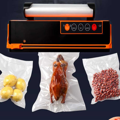 Household Food Machinery Vacuum Packaging Machine Nylon Composite Texture Vacuum Bag Sealing Machine, Style:UK Plug(SX-168 Black Orange) by bashfashion