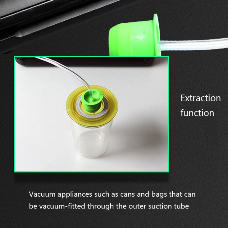 Vacuum Non-woven Sealing Machine Food Preservation Machine Small Packaging Machine, Specification: Double pump (6 buttons) EU Plug by bashfashion