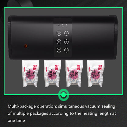 Vacuum Non-woven Sealing Machine Food Preservation Machine Small Packaging Machine, Specification: Double pump (6 buttons) US Plug by bashfashion