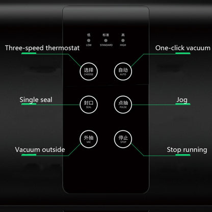 Vacuum Non-woven Sealing Machine Food Preservation Machine Small Packaging Machine, Specification: Double pump (6 buttons) US Plug by bashfashion