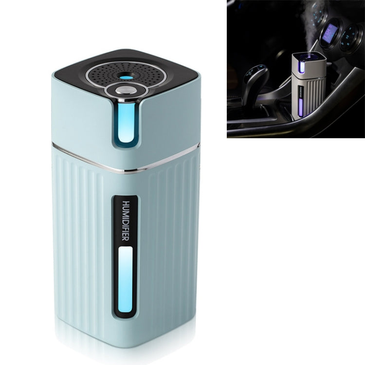 Humidifier USB Office Home Car Mute Portable Colorful Air Purifier(Blue) by bashfashion