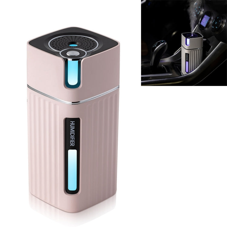 Humidifier USB Office Home Car Mute Portable Colorful Air Purifier(Pink) by bashfashion