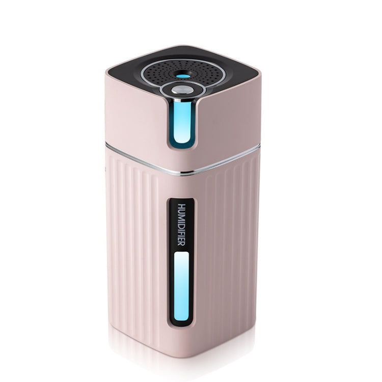 Humidifier USB Office Home Car Mute Portable Colorful Air Purifier(Pink) by bashfashion