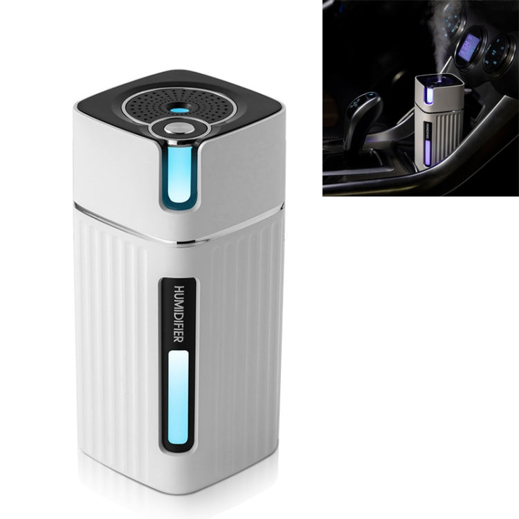 Humidifier USB Office Home Car Mute Portable Colorful Air Purifier(White) by bashfashion