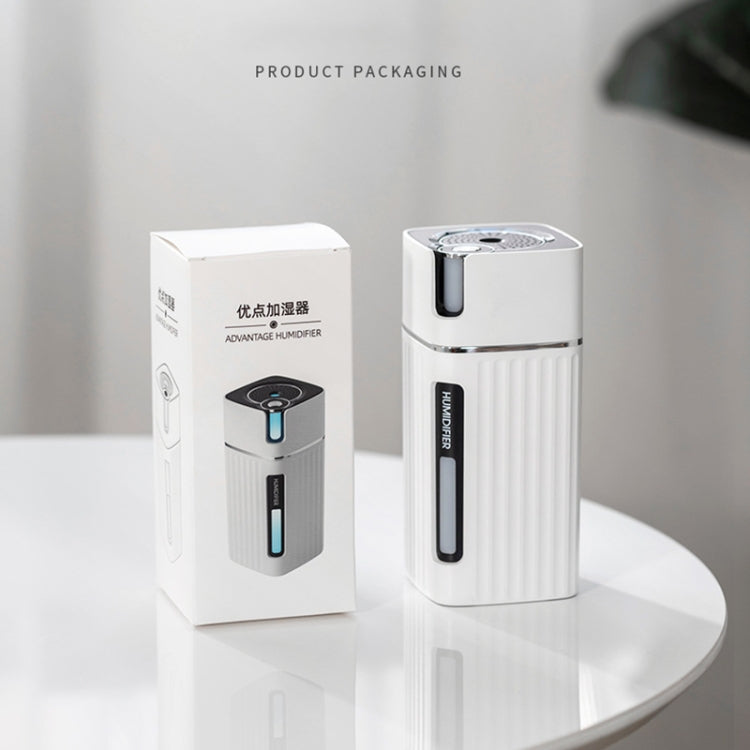 Humidifier USB Office Home Car Mute Portable Colorful Air Purifier(White) by bashfashion