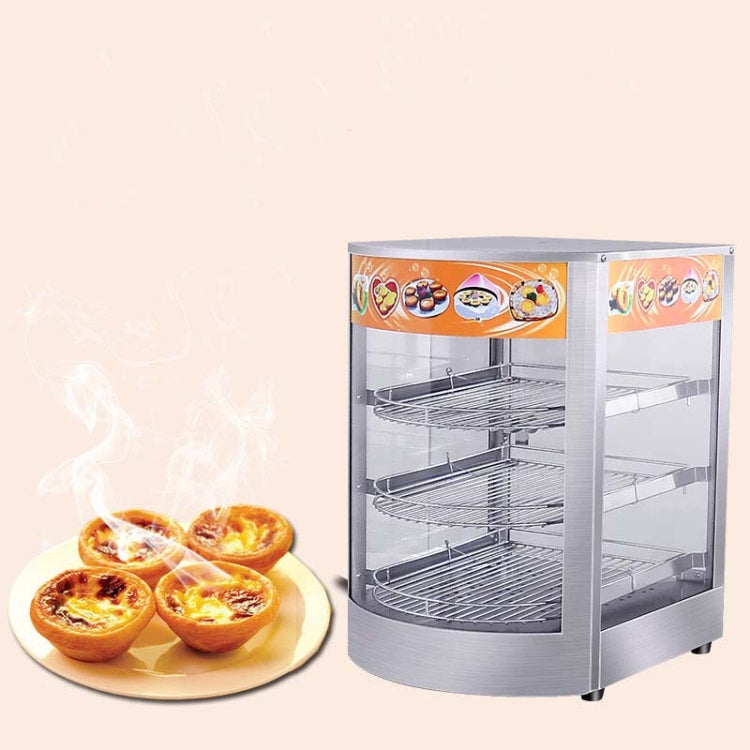 DH-1P Three-layer Electrical Heating Holding Cabinet Egg Tart Pizza Bread Food Heating Constant Temperature Holding Display Cabinet, CN Plug by bashfashion