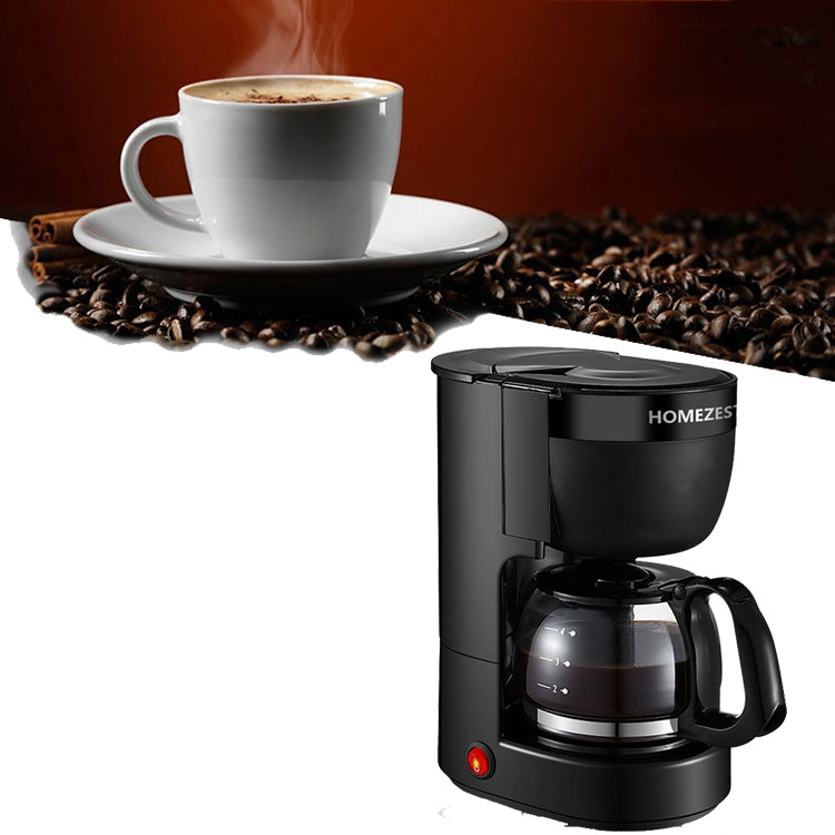 Homezest Household Small Coffee Maker Automatic Mini Drip Coffee Machine, Style:EU Plug(Black) by HOMEZEST