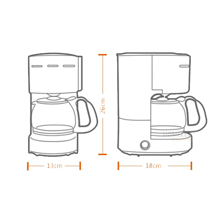 HOMEZEST Household Small Coffee Machine Fully Automatic Portable Drip Coffee Machine(EU Plug) by bashfashion