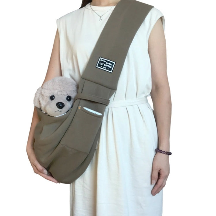 Pet Outing Carrier Bag Cotton Messenger Shoulder Bag, Colour: Khaki by bashfashion