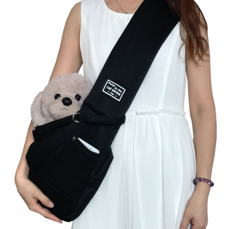 Pet Outing Carrier Bag Cotton Messenger Shoulder Bag, Colour: Black by bashfashion